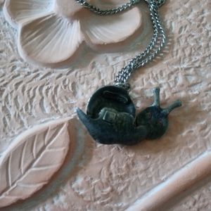 AJR CO. PEWTER SNAIL NECKLACE